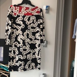 Boatneck mini chain DVF dress